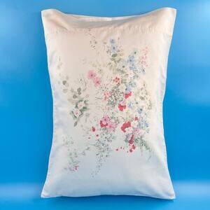 Vintage Cottagecore Floral Pillowcase Pastel 70s 1970s ShabbyChic Farmhouse